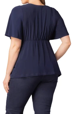 Abby Twist Front Top- Nouveau Navy -Plus