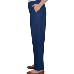 Alfred Dunner Classic All-Around Elastic Waistband Denim Pant Short Length, Petite