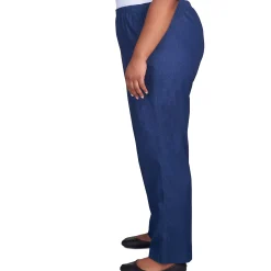Alfred Dunner Classic All-Around Elastic Waistband Denim Pant Average Length, Plus