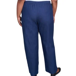 Alfred Dunner Classic All-Around Elastic Waistband Denim Pant Short Length, Plus