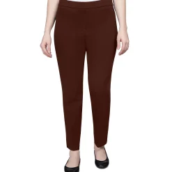 Alfred Dunner Classic Allure Fit Proportioned Pant with Elastic Comfort Waistband, Short