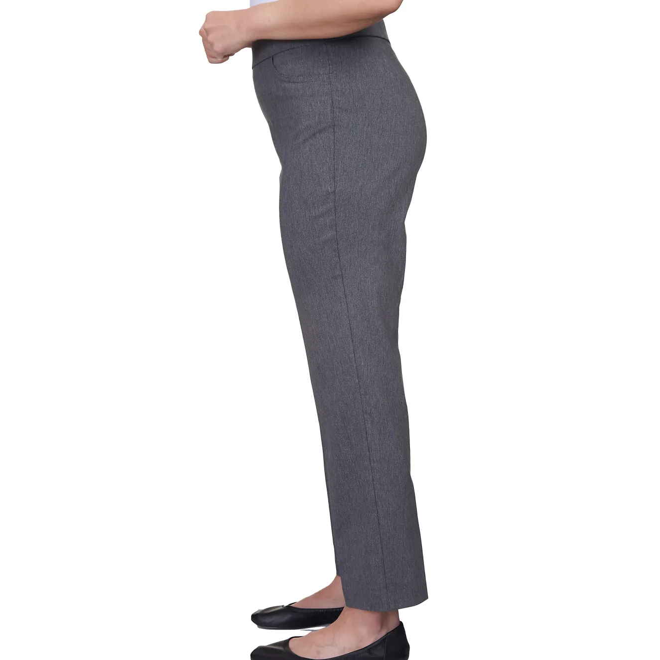 Alfred Dunner Classic Allure Fit Proportioned Pant with Elastic Comfort Waistband, Short