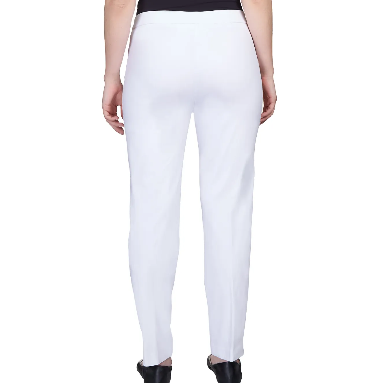 Alfred Dunner Classic Allure Fit Proportioned Pant with Elastic Comfort Waistband, Short