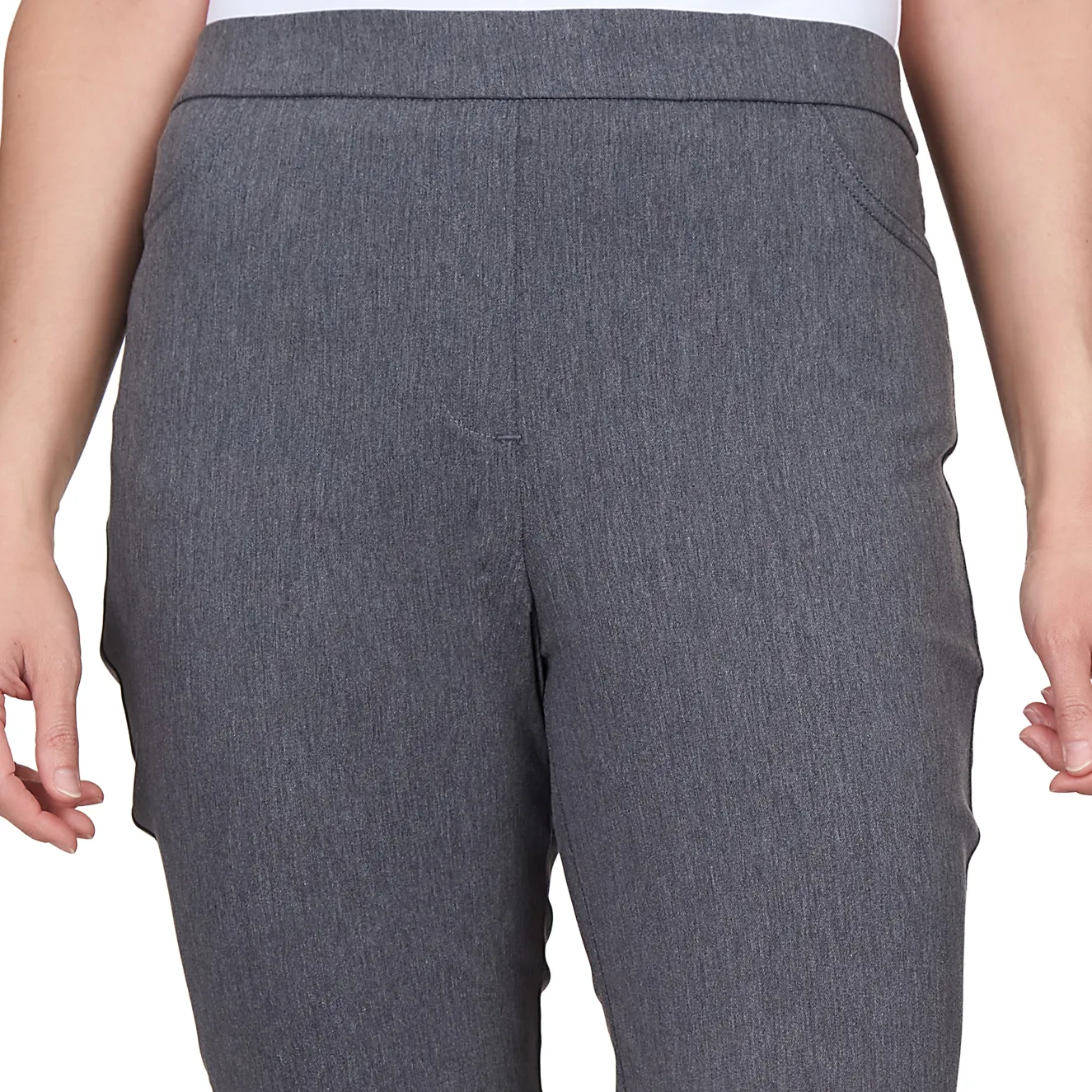 Alfred Dunner Classic Allure Fit Proportioned Pant with Elastic Comfort Waistband, Short