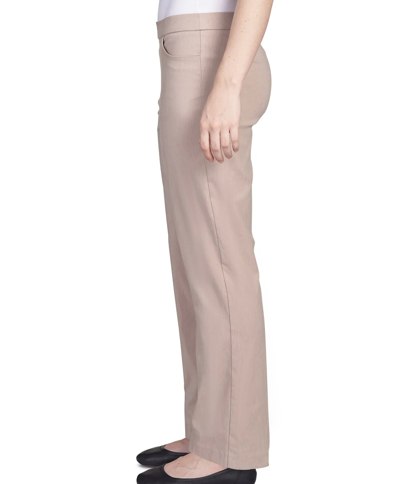 Alfred Dunner Classic Allure Fit Proportioned Pant with Elastic Comfort Waistband, Short