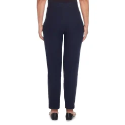 Alfred Dunner Classic Allure Fit Proportioned Pant with Elastic Comfort Waistband, Petite