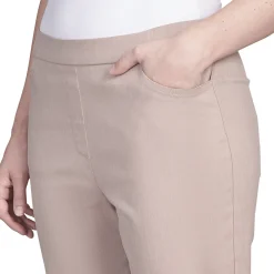 Alfred Dunner Classic Allure Fit Proportioned Pant with Elastic Comfort Waistband Short Length, Petite