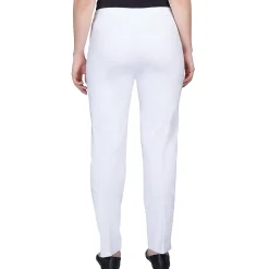 Alfred Dunner Classic Allure Fit Proportioned Pant with Elastic Comfort Waistband Short Length, Petite