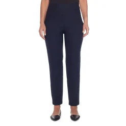 Alfred Dunner Classic Allure Fit Proportioned Pant with Elastic Comfort Waistband Short Length, Petite