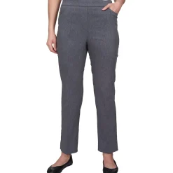 Alfred Dunner Classic Allure Fit Proportioned Pant with Elastic Comfort Waistband Short Length, Petite