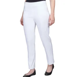 Alfred Dunner Classic Allure Fit Proportioned Pant with Elastic Comfort Waistband Short Length, Petite