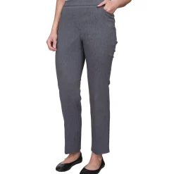 Alfred Dunner Classic Allure Fit Proportioned Pant with Elastic Comfort Waistband, Average Length
