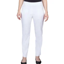 Alfred Dunner Classic Allure Fit Proportioned Pant with Elastic Comfort Waistband, Average Length