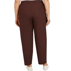 Alfred Dunner Classic Allure Fit Proportioned Pant with Elastic Comfort Waistband, Average Length, Plus