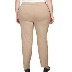 Alfred Dunner Classic Allure Fit Proportioned Pant with Elastic Comfort Waistband, Average Length, Plus
