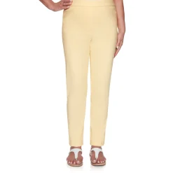 Alfred Dunner Classic Allure Fit Proportioned Pant with Elastic Comfort Waistband, Average Length, Plus