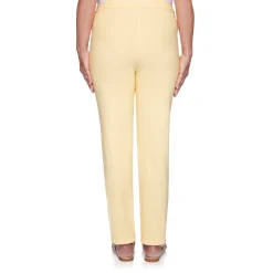 Alfred Dunner Classic Allure Fit Proportioned Pant with Elastic Comfort Waistband, Average Length, Plus