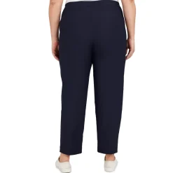 Alfred Dunner Classic Allure Fit Proportioned Pant with Elastic Comfort Waistband, Average Length, Plus