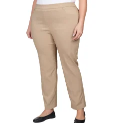 Alfred Dunner Classic Allure Fit Proportioned Pant with Elastic Comfort Waistband, Average Length, Plus