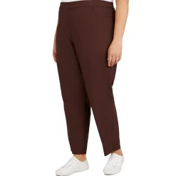Alfred Dunner Classic Allure Fit Proportioned Pant with Elastic Comfort Waistband, Average Length, Plus