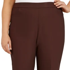 Alfred Dunner Classic Allure Fit Proportioned Pant with Elastic Comfort Waistband, Average Length, Plus