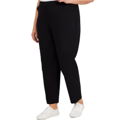 Alfred Dunner Classic Allure Fit Proportioned Pant with Elastic Comfort Waistband, Average Length, Plus