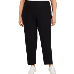 Alfred Dunner Classic Allure Fit Proportioned Pant with Elastic Comfort Waistband, Short Length, Plus