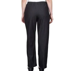 Alfred Dunner Denim Comfort Waistband Mid Rise Regular Fit Straight Leg Pant Short Length, Petite