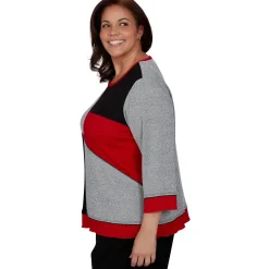 Alfred Dunner Heathered Colorblock Knit Top