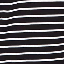 Alfred Dunner Pinstripe Embroidered Sleeve Top with Necklace