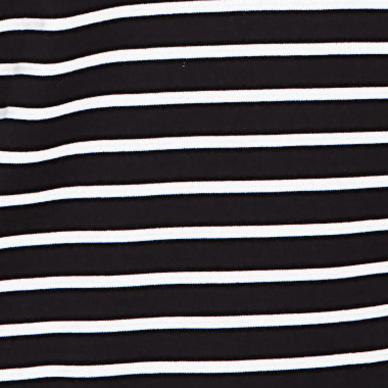 Alfred Dunner Pinstripe Embroidered Sleeve Top with Necklace