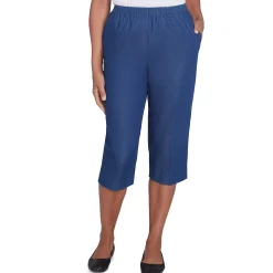 Alfred Dunner Relaxed Fit Denim Capri