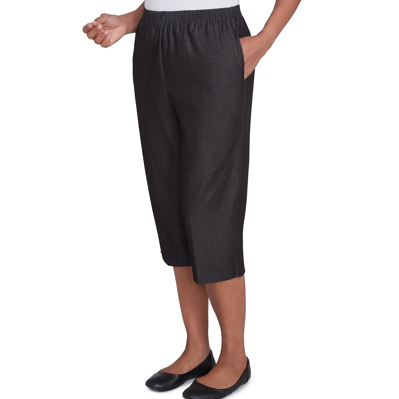 Alfred Dunner Relaxed Fit Denim Capri