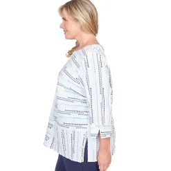 Alfred Dunner Spliced Jacquard Stripe Top, Plus