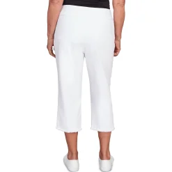 Alfred Dunner Super Stretch Denim Fringe Capri Pant