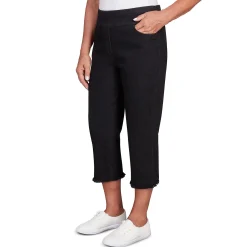 Alfred Dunner Super Stretch Denim Fringe Capri Pant - Plus