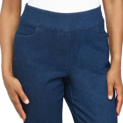 Alfred Dunner Super Stretch Mid-Rise Short Length Pant