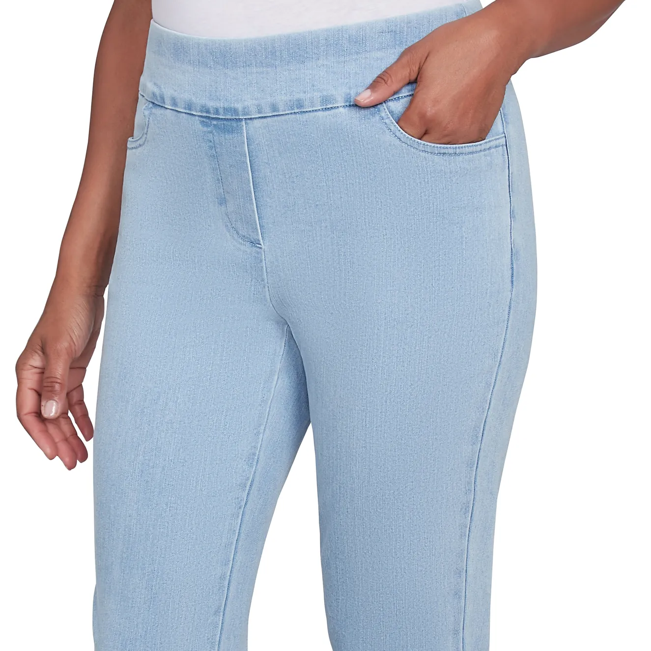 Alfred Dunner Super Stretch Mid-Rise Short Length Pant