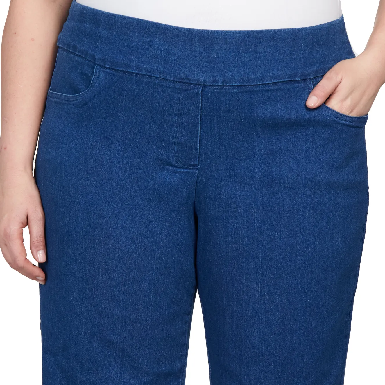 Alfred Dunner Super Stretch Mid-Rise Short Length Pant, Plus