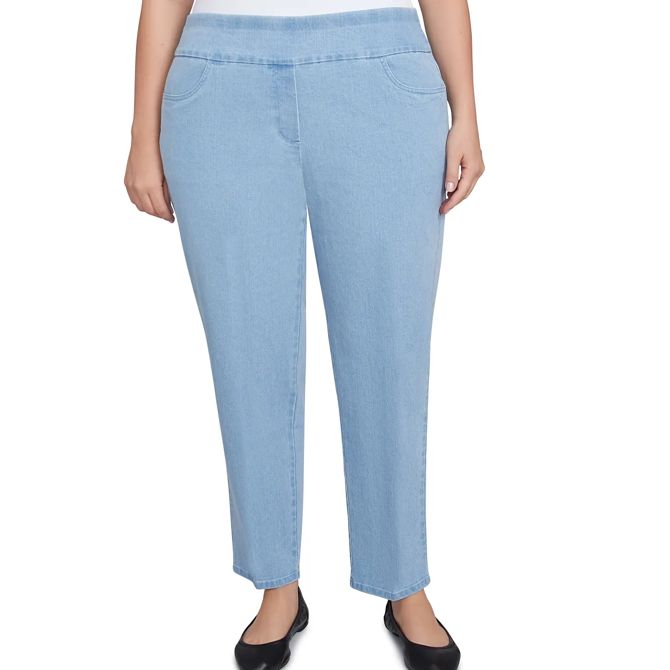 Alfred Dunner Super Stretch Mid-Rise Short Length Pant, Plus