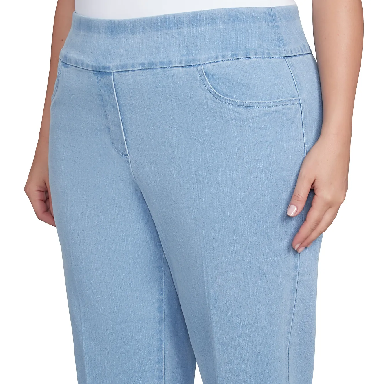 Alfred Dunner Super Stretch Mid-Rise Short Length Pant, Plus