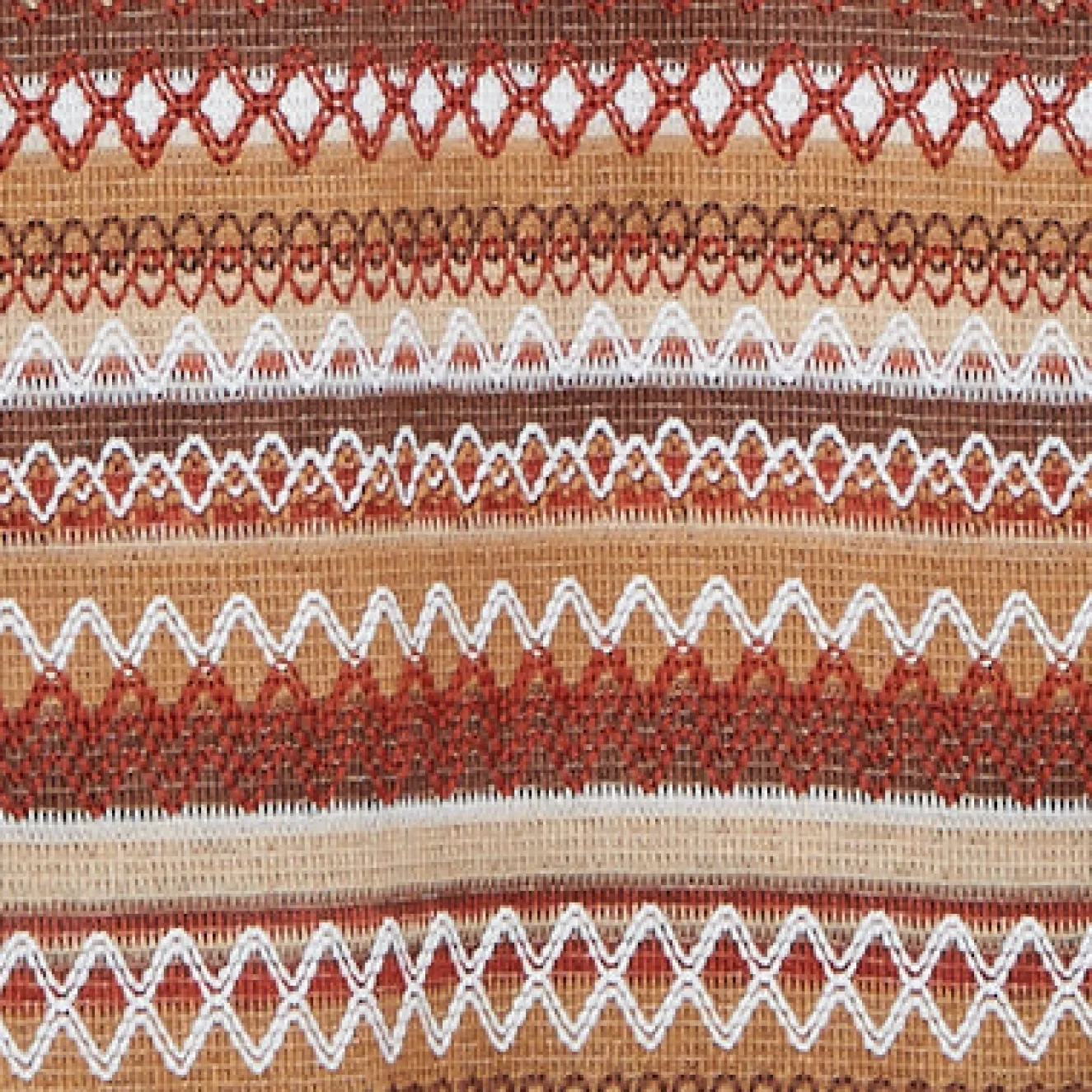 Alfred Dunner Textured Stripe Knit Top with Necklace - Tan