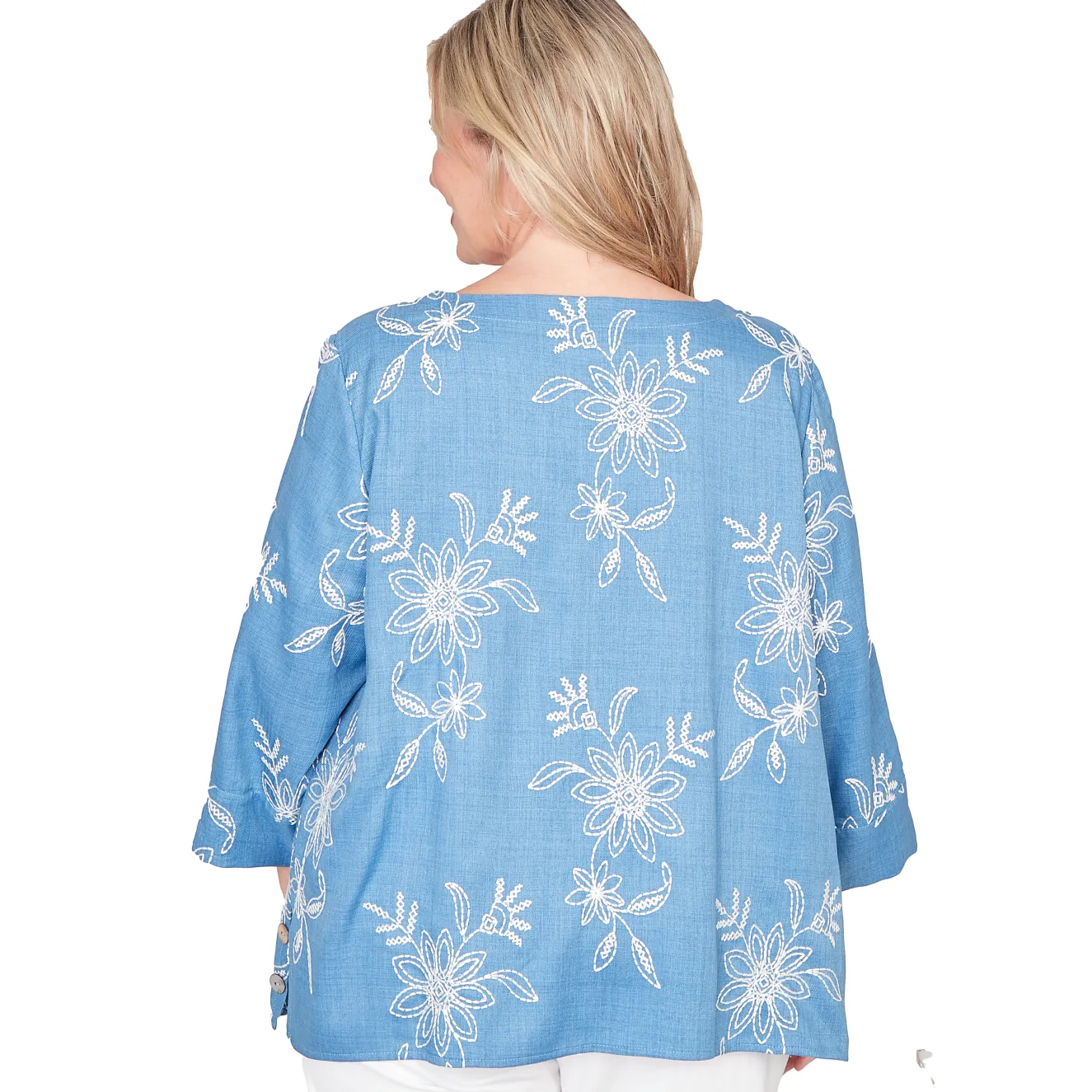 Alfred Dunner Tossed Floral Embroidered Top, Plus