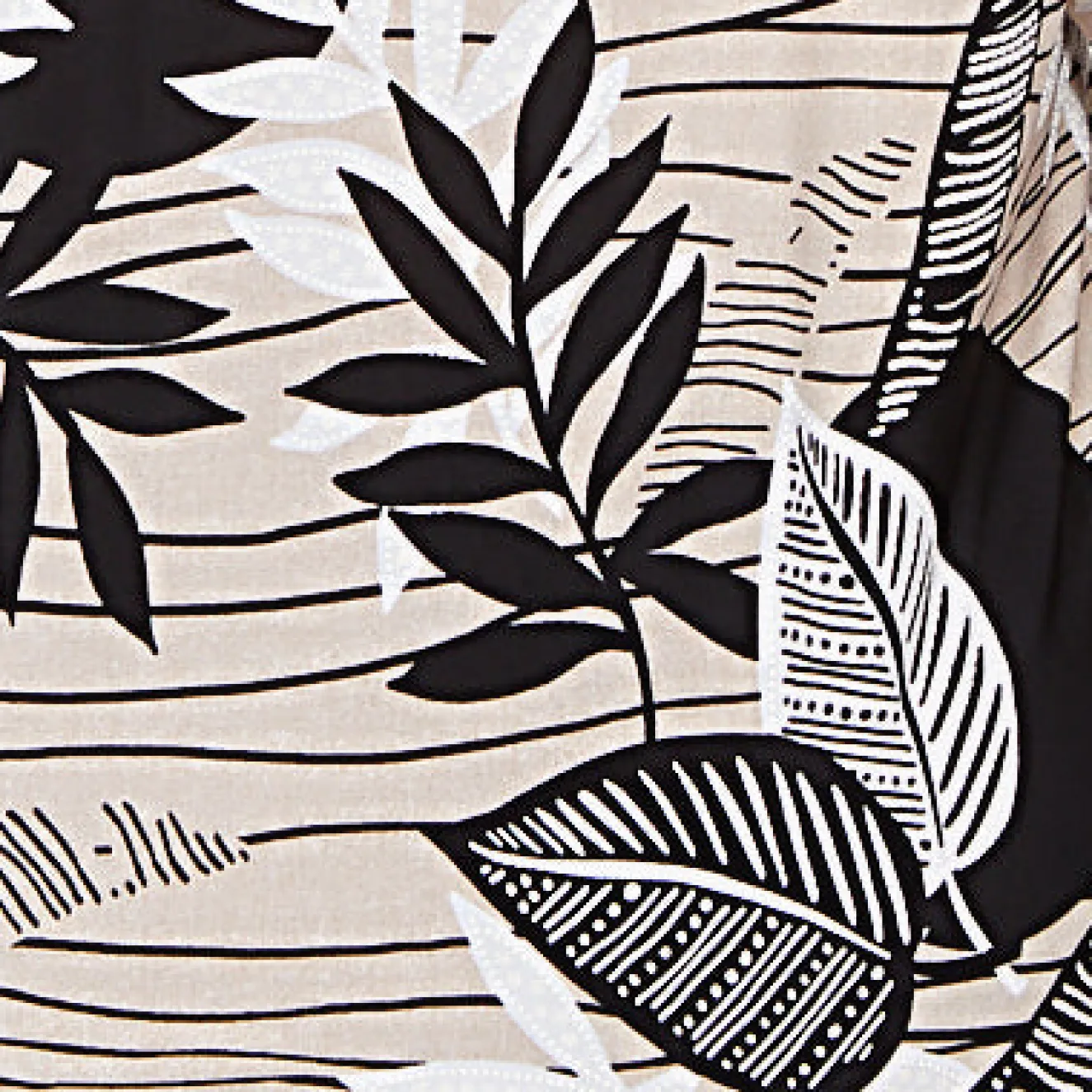 Alfred Dunner Tropical Leaf Border Print Split Neck Top, Plus