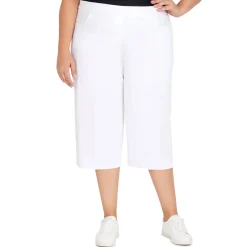 Alfred Dunner Women's Allure Stretch Clamdigger Pant - Plus