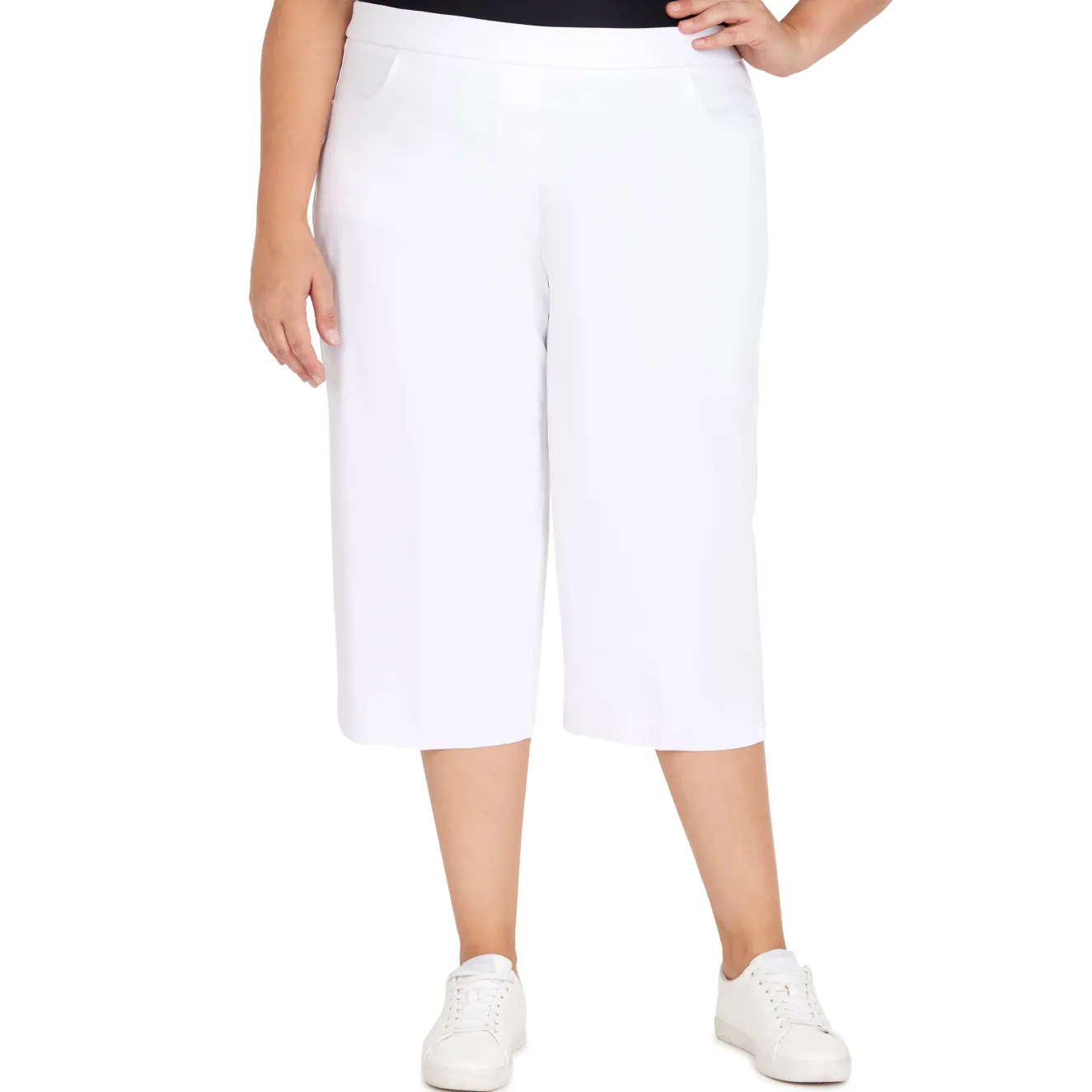 Alfred Dunner Women's Allure Stretch Clamdigger Pant - Plus