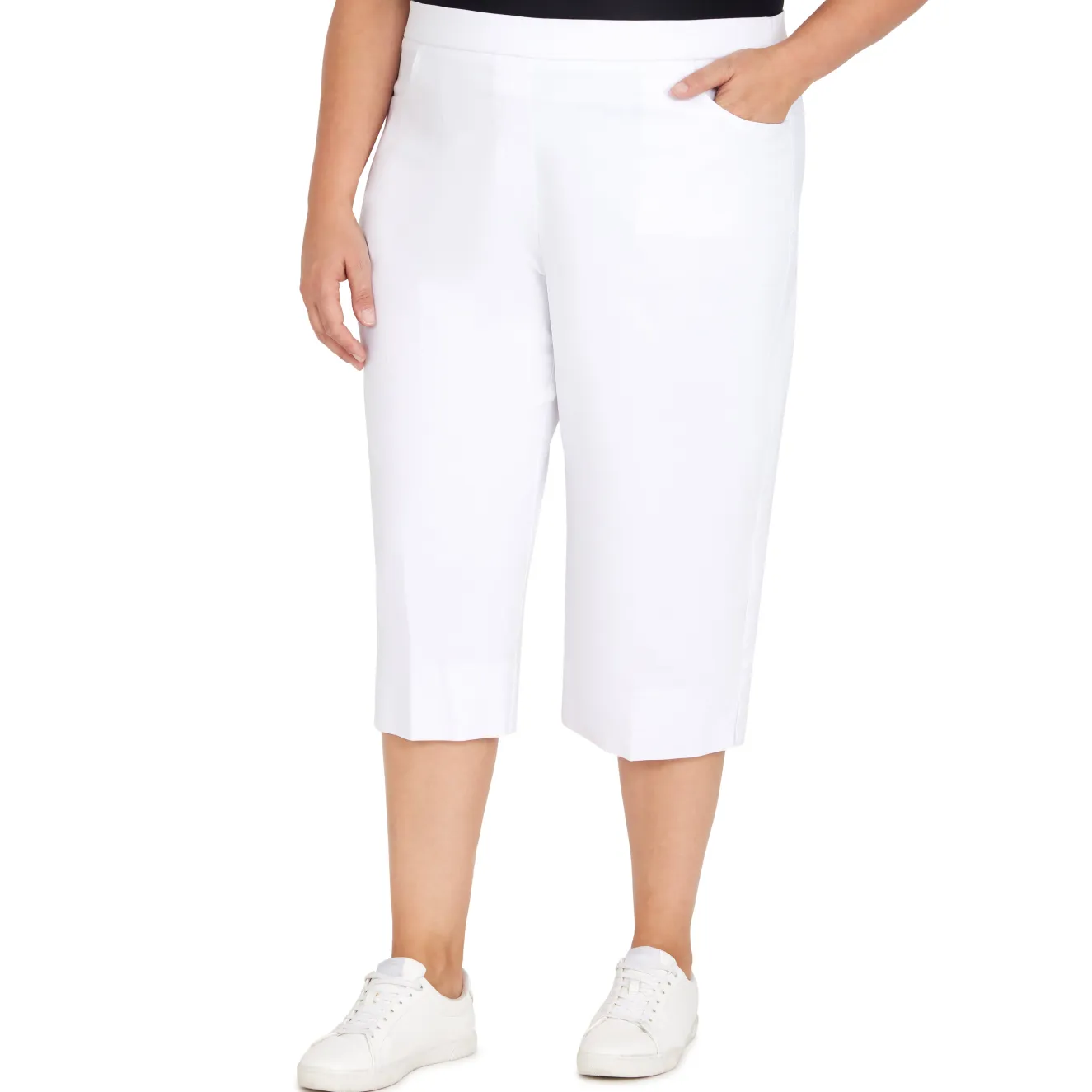 Alfred Dunner Women's Allure Stretch Clamdigger Pant - Plus
