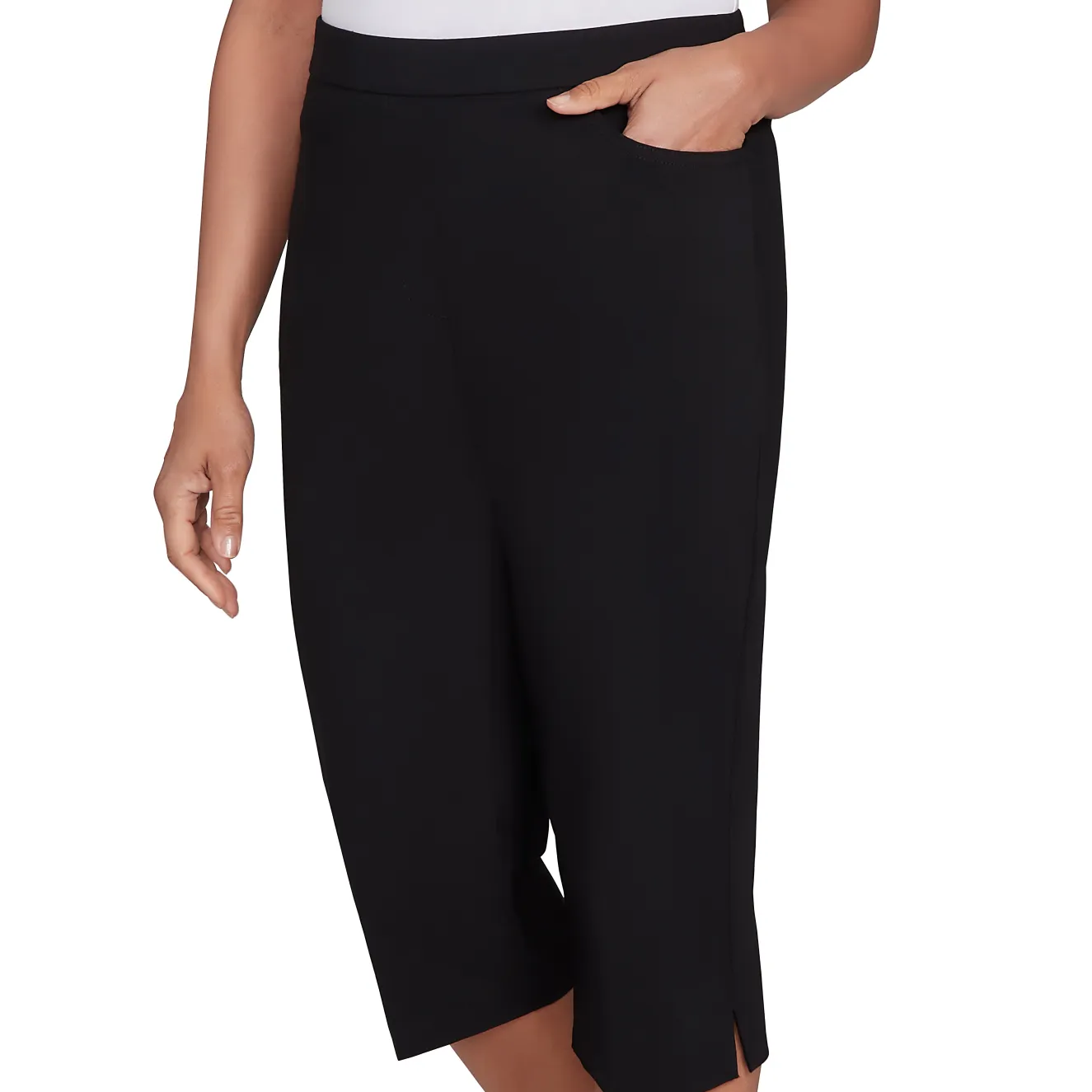 Alfred Dunner Women's Allure Stretch Clamdigger Pant
