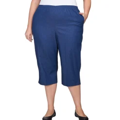 Alfred Dunner Women's Relaxed Fit Denim Capri - Plus