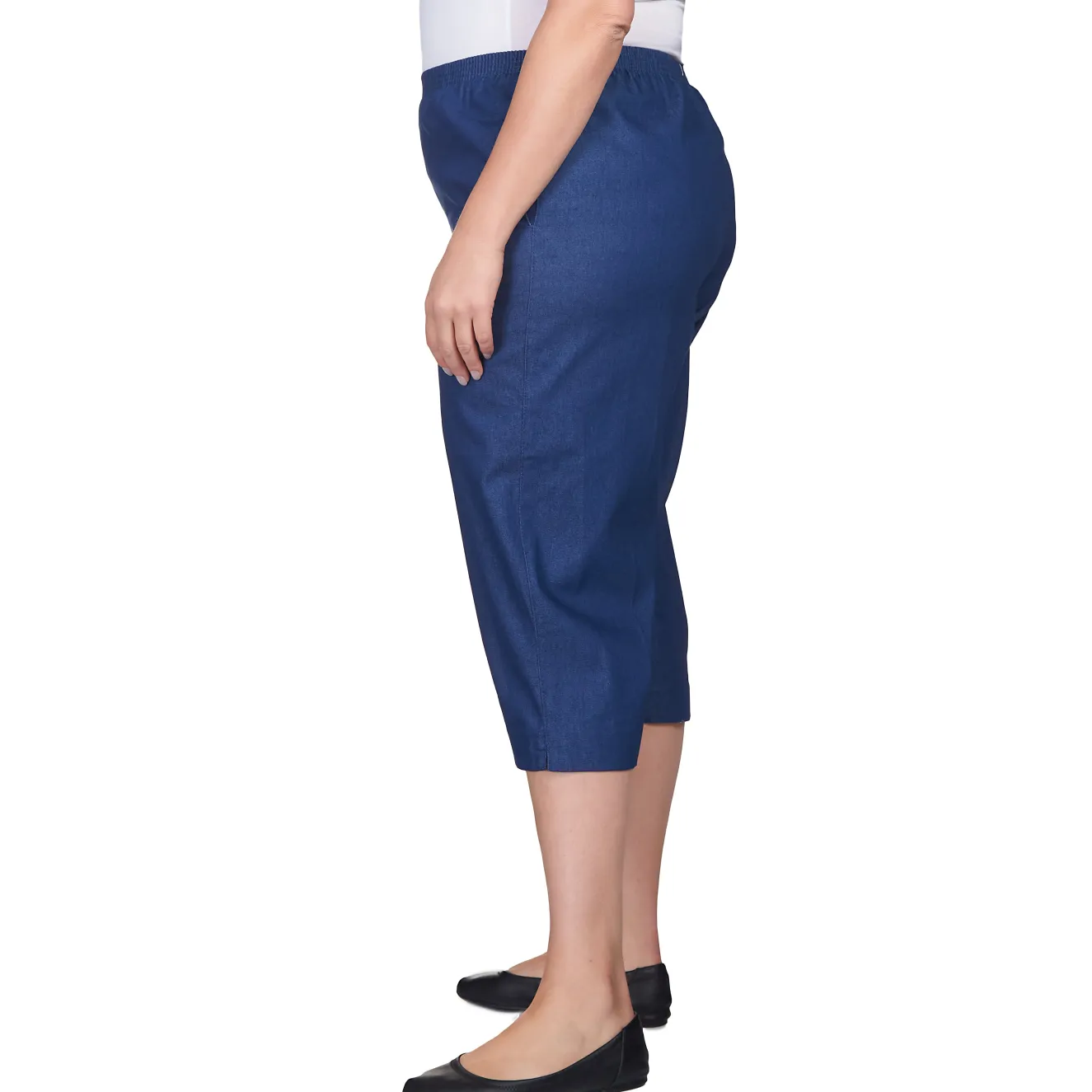 Alfred Dunner Women's Relaxed Fit Denim Capri - Plus